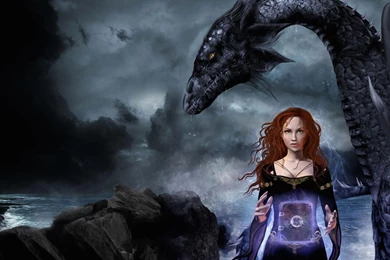 Black Dragon Girl >> HD Wallpaper, Get It Now!