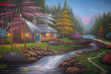 Houses: Nature Flourished House Lake River Cool Wallpapers For HD ...