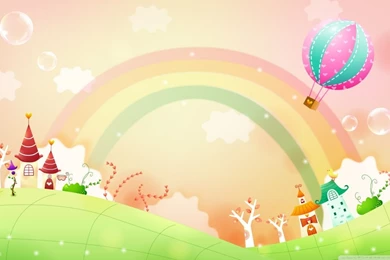 Spring Landscape With Rainbow HD Desktop Wallpapers : Widescreen ...