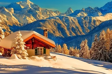 Winter Tag Wallpapers Page 15: Barn Snow Winter Hdr Road Red Photo ...