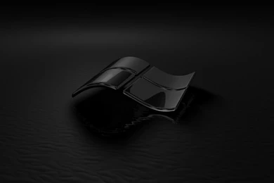 Download Wallpapers 1024x768 Windows 7, Black, Glass, Reflection ...