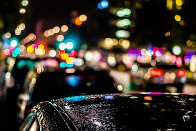 Blurred City Lights Over The Cars Wallpapers   Photography ...