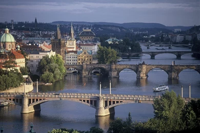 Download Bridges Spanning Prague   Prague Wallpapers