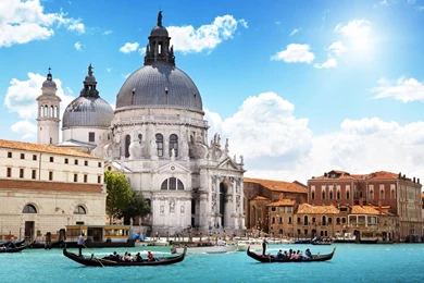 Cathedral Of Santa Maria Venice Italy Blue Cityscape HD Wallpapers ...