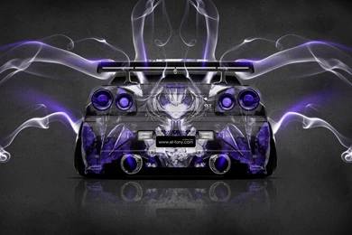 Nissan Skyline GTR R34 Anime Aerography Smoke Car 2014 « El Tony