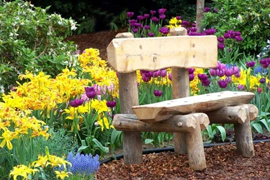 Gardens Wallpaper: Garden Natural Chair Desktop Wallpapers 18516 ...