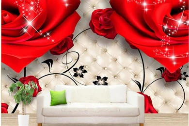 Aliexpress.com : Buy Europea 3d Murals 3d Wallpaper, Photo Red ...