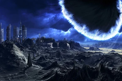 Full HD Wallpapers + Nature, Landscapes, Blue, Black Holes