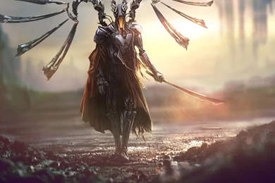 Warrior With Long Hair And Horns Desktop Wallpapers 23850