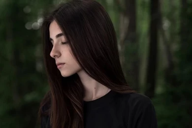 Black Hair Girl, Black Dress, Bokeh Wallpaper,Black Wallpaper,Hair ...