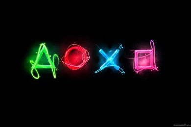 Download 1366x768 Playstation Control Symbols On Black Wallpapers