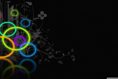 Colorful Circles Black HD Desktop Wallpapers : Widescreen : High ...