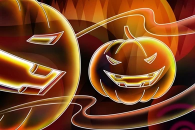 1366x768 Neon Halloween Desktop PC And Mac Wallpapers
