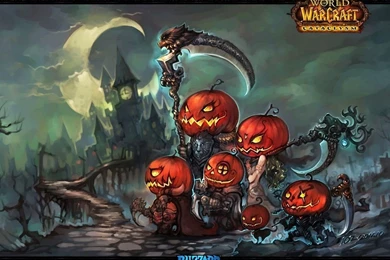 1366x768 Halloween, World Of Warcraft, Wow, Pumpkins, Cataclysm ...