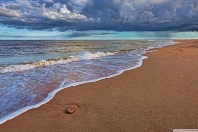 Water Clouds Nature Beach Sand Sea Wallpapers
