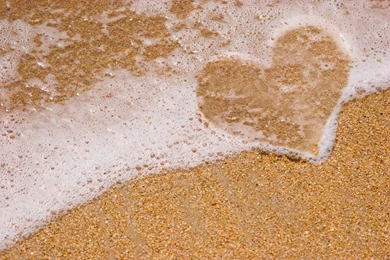 Heart Love Sand   Wallpaper.