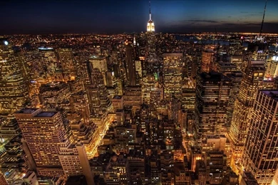 Empire State Building New York City at Night 2560x1600 wide ...