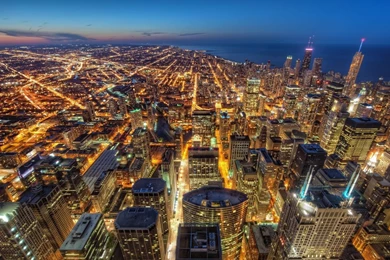 Download Wallpapers 1920x1080 Chicago, Usa, Skyscrapers, Night ...