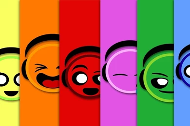 Emotions Colorful Faces Abstract