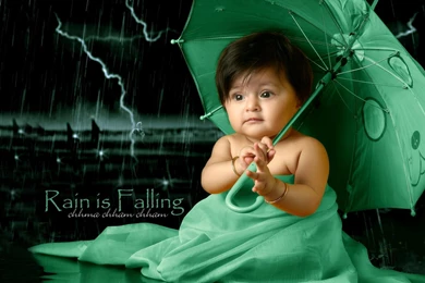 Baby In Green Dress