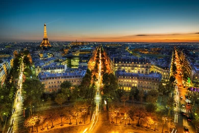 Evening Lights In Paris, France Wallpapers And Images   Wallpapers ...