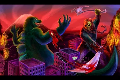 Godzilla Friday The 13th Artwork Jason Voorhees Fresh New Hd ...