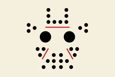 Minimalistic Friday The 13th Dots Jason Voorhees Faces Wallpapers ...