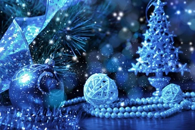 Wallpaper: Twinkling, Tinsel, New Year, Year Tree, Ribbon ...
