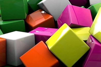 3D Coloured Cubed iPhone 5s Wallpapers Download