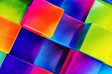Wallpaper: Abstract, Cube, 3D, Square, Colorful, Bright Wallpapers