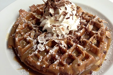 Belgian Waffles Chocolate Wallpaper.