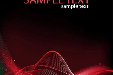 Abstract Red Wave On Black Backgrounds