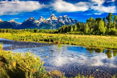 Beautiful Mountain Scenery Hdr Travel Nature Wallpapers   1366x768 ...