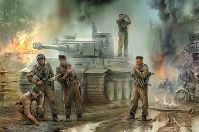 Wallpapers Tanks Soldiers Tiger Army Image