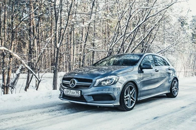 Mercedes Benz A45 AMG Car Winter >> HD Wallpaper, Get It Now!