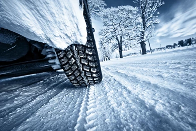 Winter Snow Car Wheel Road Wallpapers