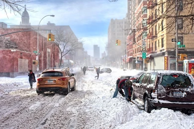 New York, Winter, Snow, Cars, Street >> HD Wallpaper, Get It Now!