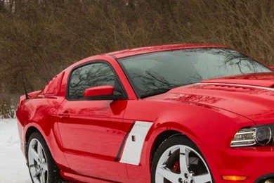 HDscreen: Ford Ford Mustang Muscle Car Red Winter Desktop Bakcgrounds