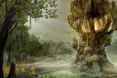 Beautiful Tree House Fantasy Fairy Tale Images Pictures HD Photos ...