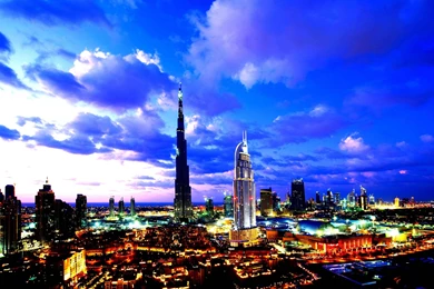 Dubai Building View From The Top City Lights Hd Wallpapers