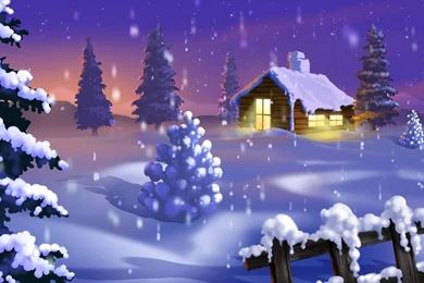 Download Wallpapers 1920x1080 Christmas Trees, Night, Home, Lights ...