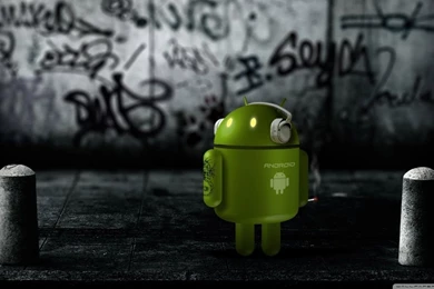 Android Robot Listening To Music Wallpapers