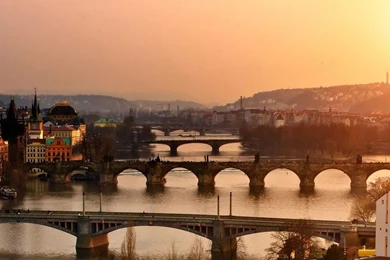 Download Wallpapers 3840x1200 Prague, Czech Republic, Bridge ...