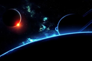Download Wallpapers 1366x768 Planet, Universe, Galaxy, Stars, Flash ...