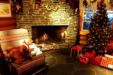 Christmas Decorations, Fire, Tree, Paper, Room, 1920x1080 HD ...