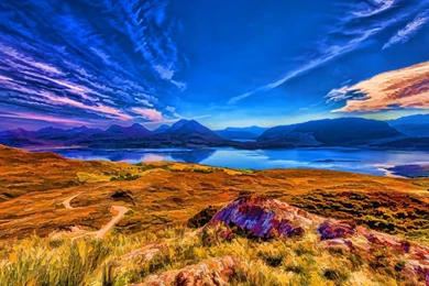 Loch Torridon And Mountains Beautiful Desktop Wallpapers ...
