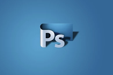 Photoshop icon 3d art shadow blue background hd wallpaper.jpg