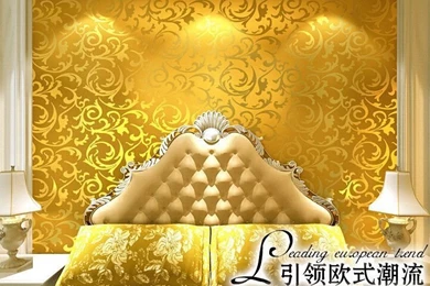 Luxury Gold & Silver 53cmx10m Foil Gold Wallpapers 3D TV Backgrounds ...