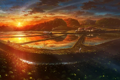 Anime Cityscape Wallpapers 3374x1787   (