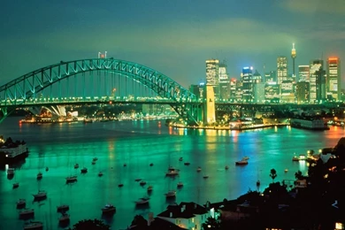1280x1024 Sydney Harbor At Dusk Desktop PC And Mac Wallpapers